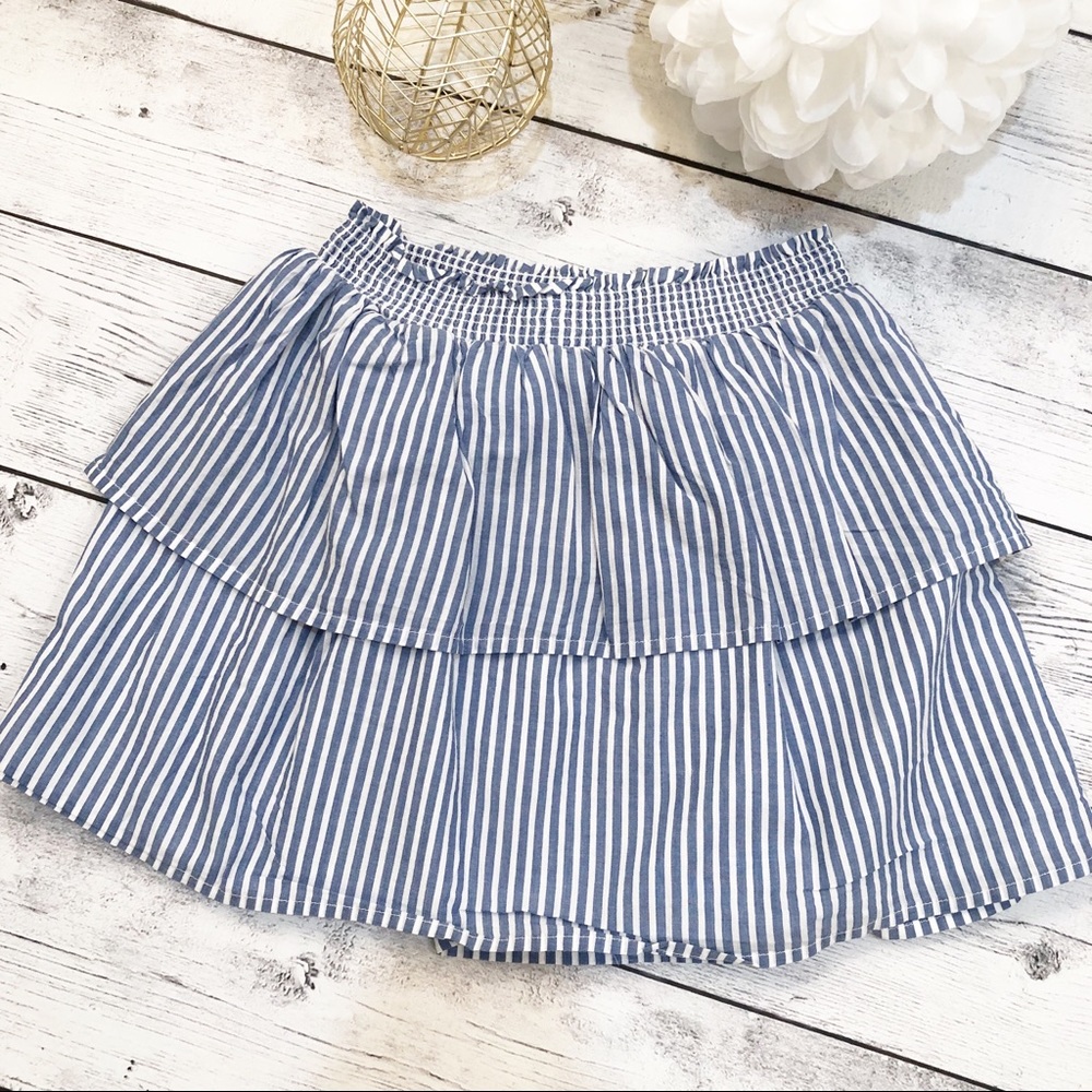 Striped Layered Toddler Girl Skirt